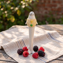 Self-Standing Ceramic Seal Straw & Mug Set | 8.3" Reusable Stirrer