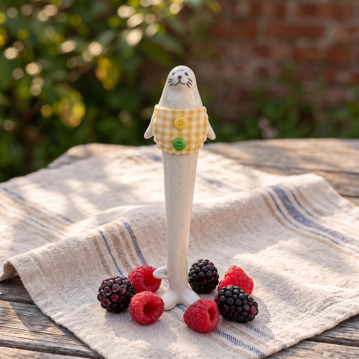 Self-Standing Ceramic Seal Straw & Mug Set | 8.3" Reusable Stirrer