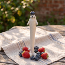 Self-Standing Ceramic Seal Straw & Mug Set | 8.3" Reusable Stirrer