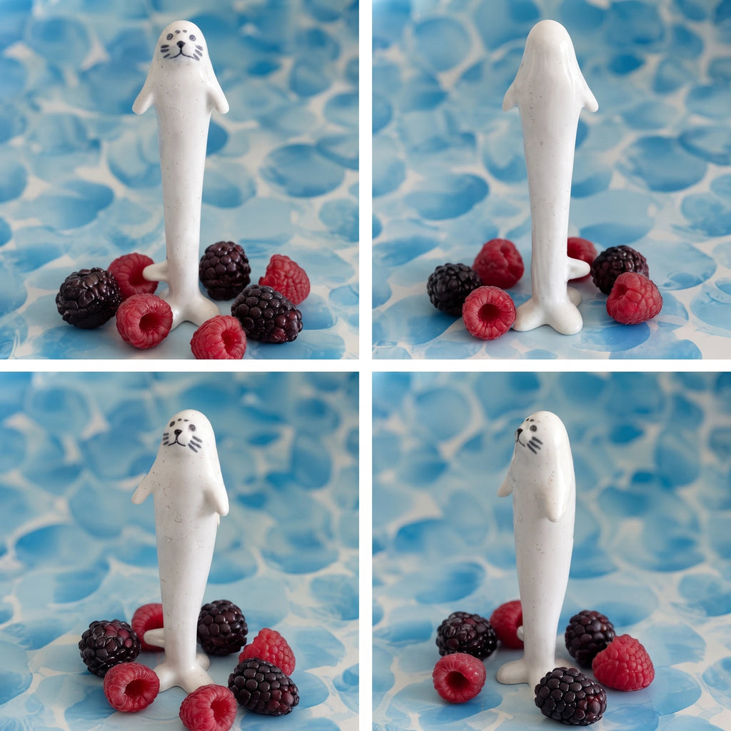 Self-Standing Ceramic Seal Straw & Mug Set | 8.3" Reusable Stirrer