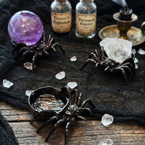 Spider Ring Dish & Gothic Metal Jewelry Tray | 3-in-1 Stand