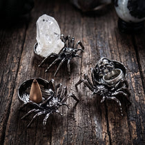 Spider Ring Dish & Gothic Metal Jewelry Tray | 3-in-1 Stand