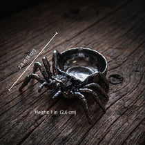 Spider Ring Dish & Gothic Metal Jewelry Tray | 3-in-1 Stand