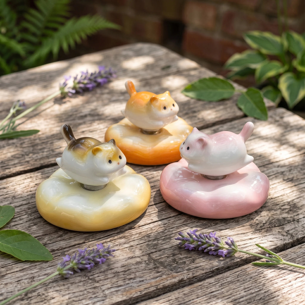 Spinning Cat Ceramic Mug with Lid | 360° Interactive Fidget Cup (13oz)