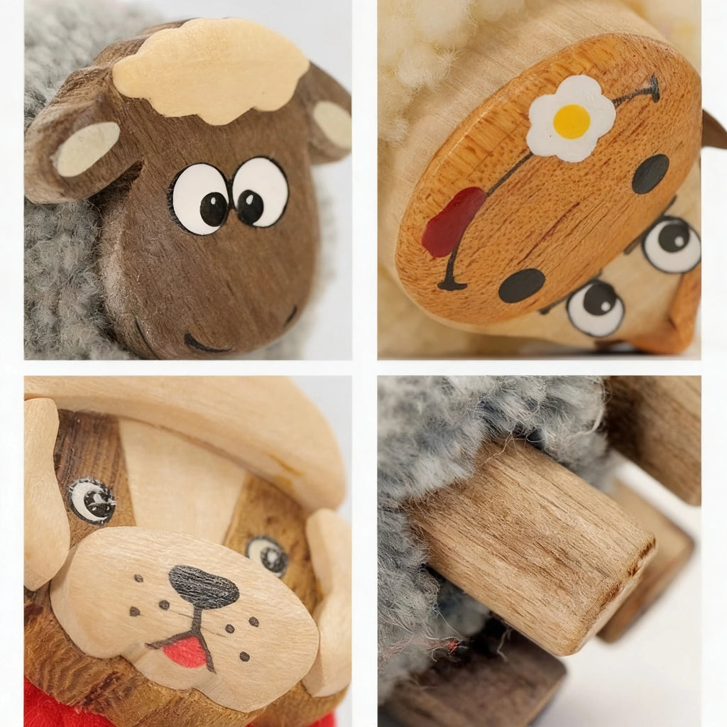Handcrafted Wooden Animal Magnet & Car Vent Diffuser