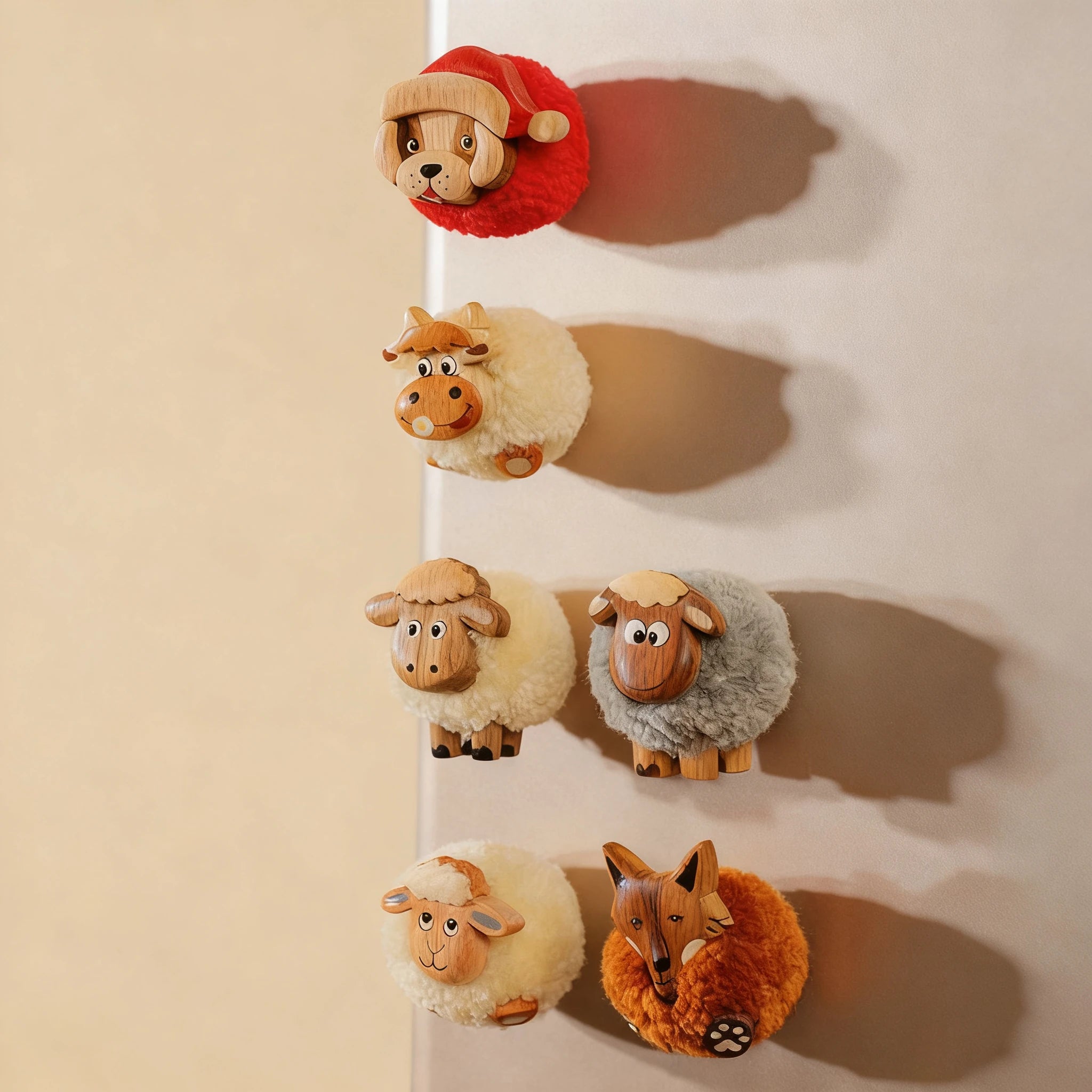 Handcrafted Wooden Animal Magnet & Car Vent Diffuser Main image