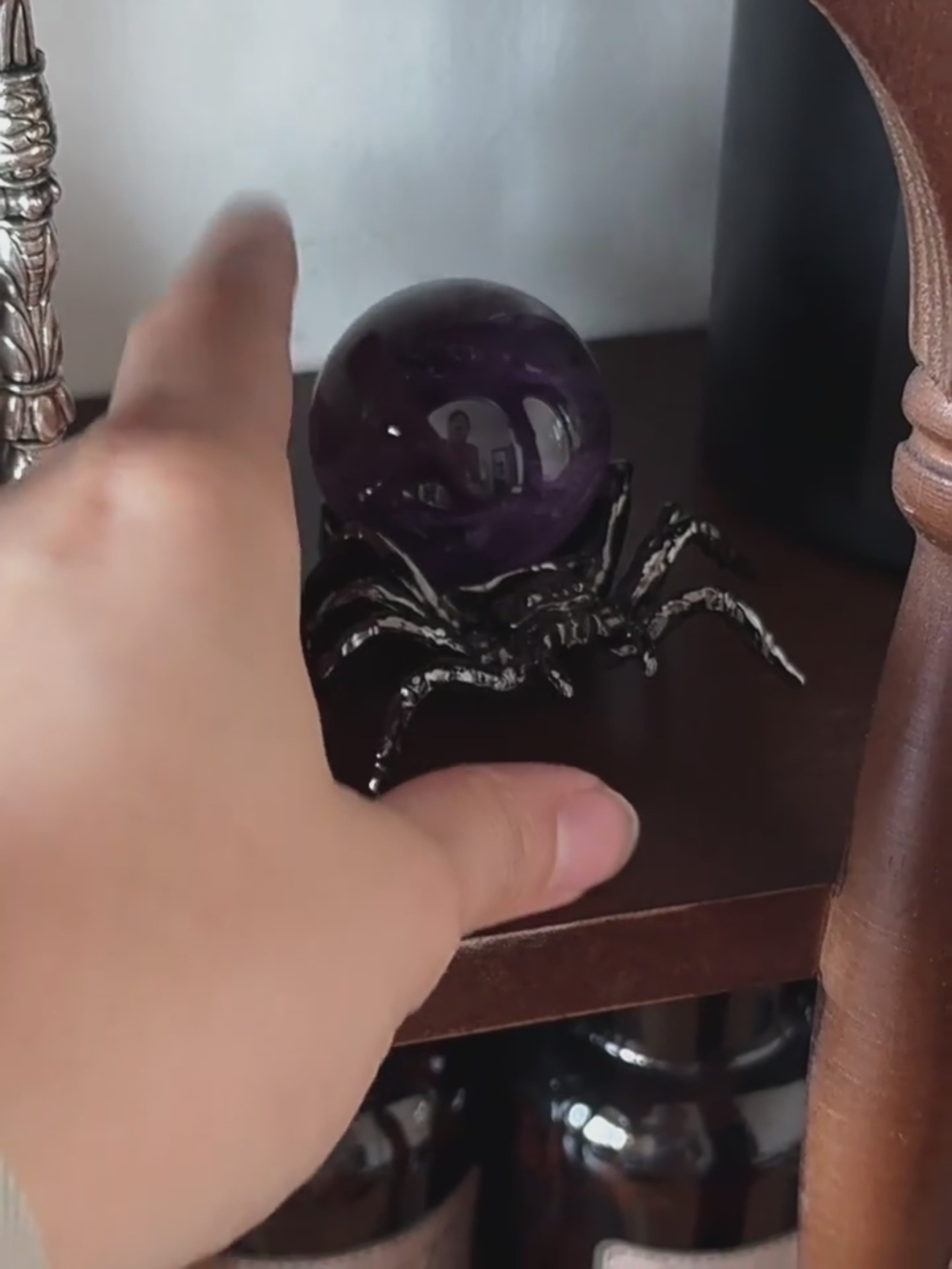 Spider Ring Dish & Gothic Metal Jewelry Tray | 3-in-1 Stand
