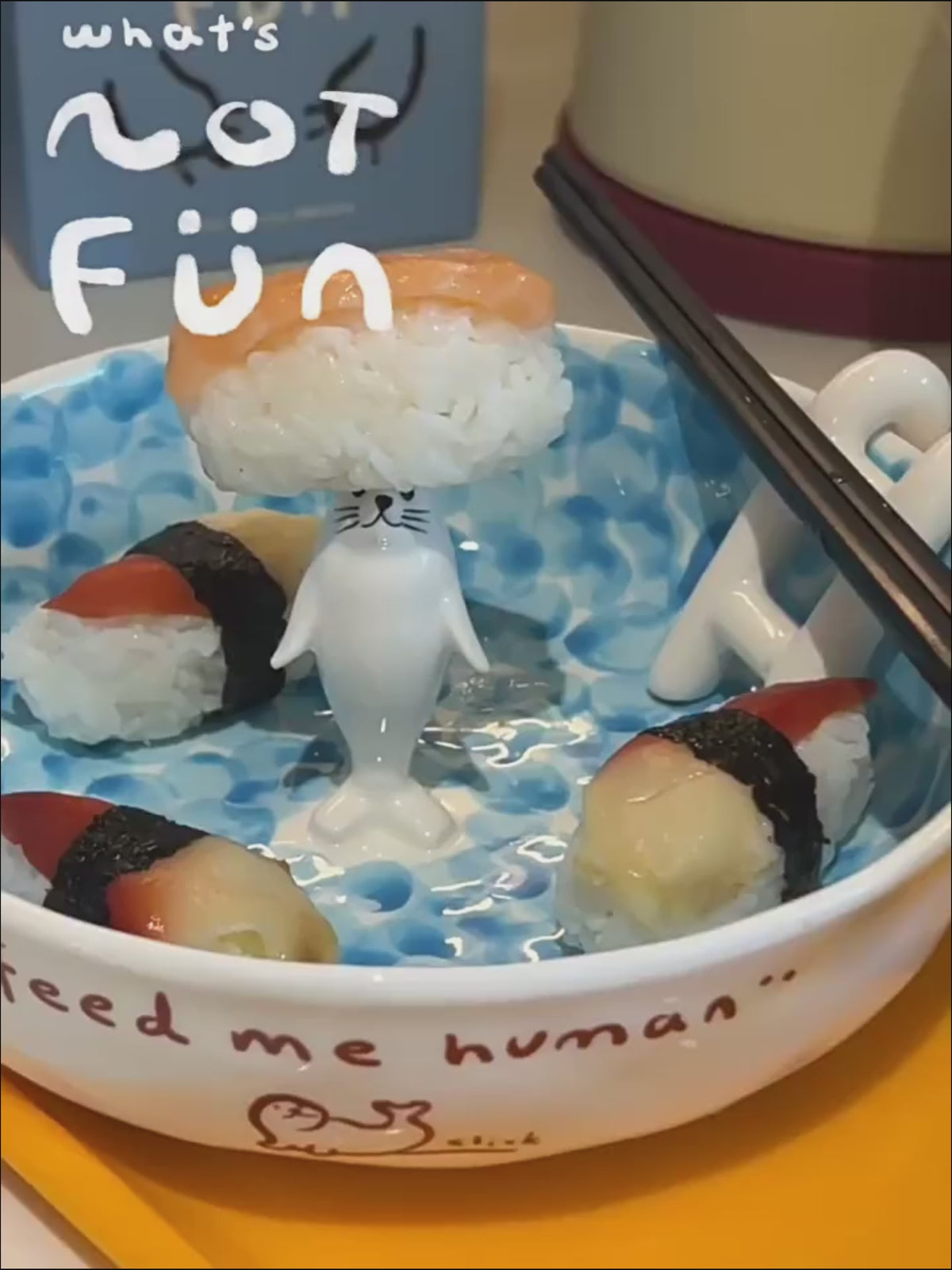 Handmade 3D Seal Ceramic Pool Fruit Bowl with Gift Box Set